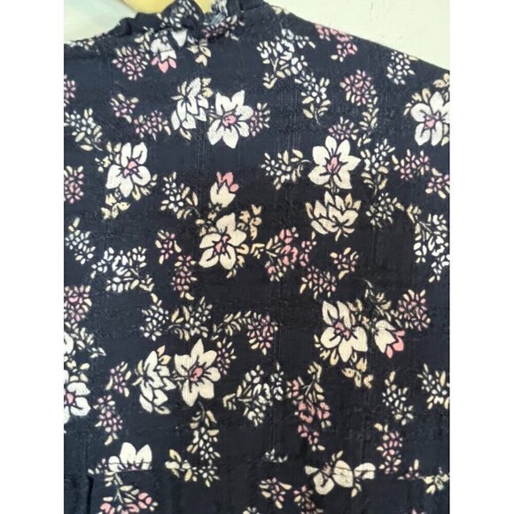 Lane Bryant Top Women 14 Blue Pullover Boho Neutral Western Feminine Flowy 80s - Picture 9 of 14